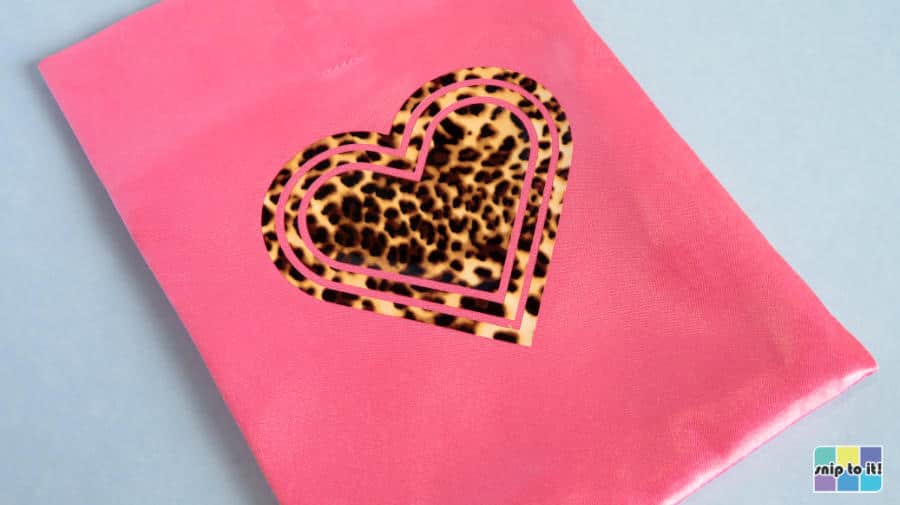 WALAKut Fashion Pattern Cheetah print pressed onto satin: 300ºF for 10 seconds.