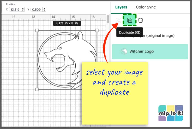 select your image and create a duplicate.