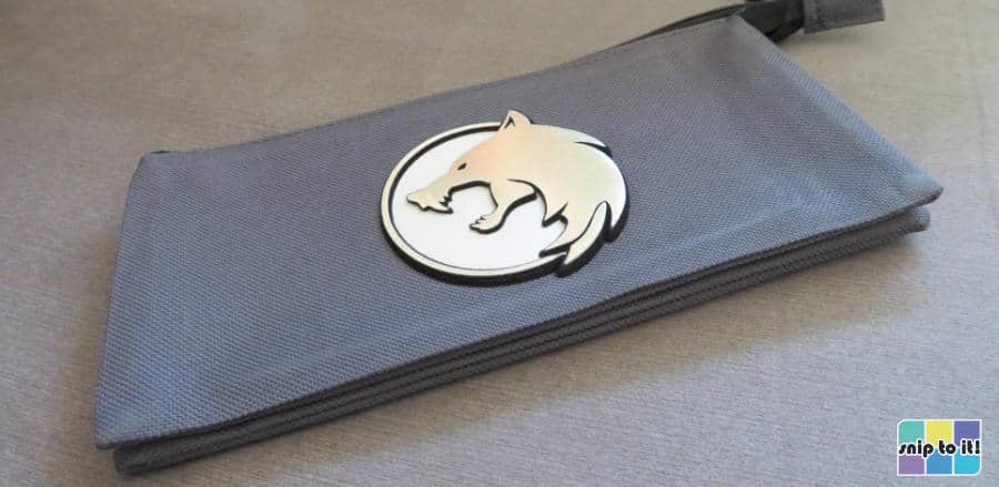 zoom out of finished 3D decal showing complete pencil case