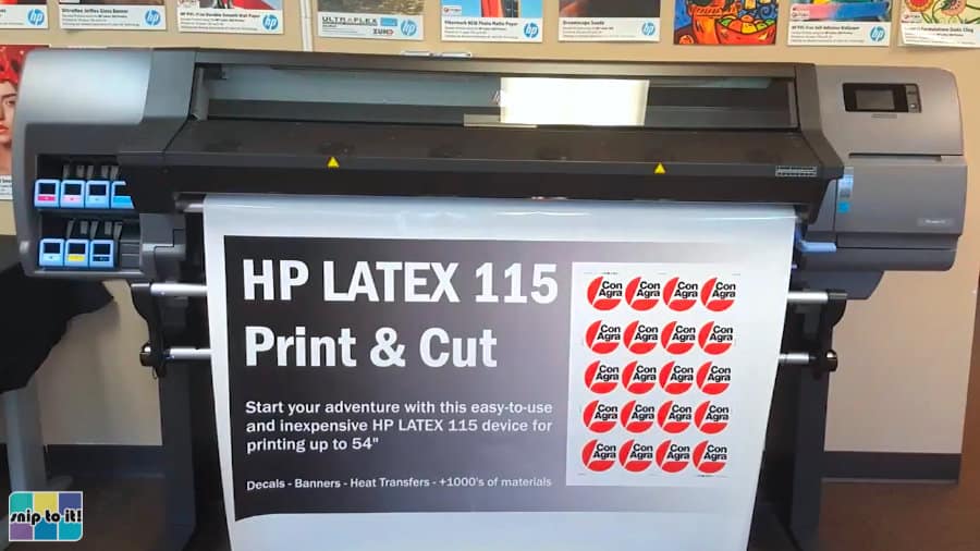 photo of the HP Latex 115 wide format printer