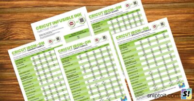 Cricut Heat Press Guide: Printable time & temp charts