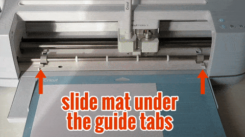 how to load a mat into a cricut machine
