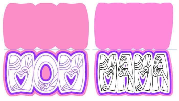 preview images of the mothers day card designs