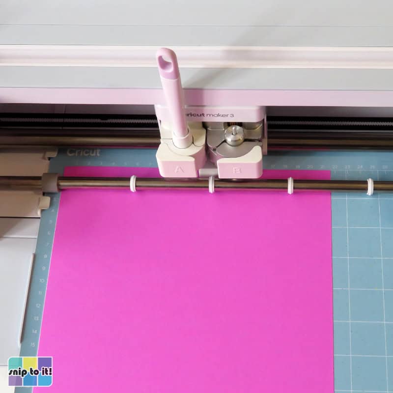 photo of maker 3 with scoring stylus and fine point blade set up to cut card base for mama card
