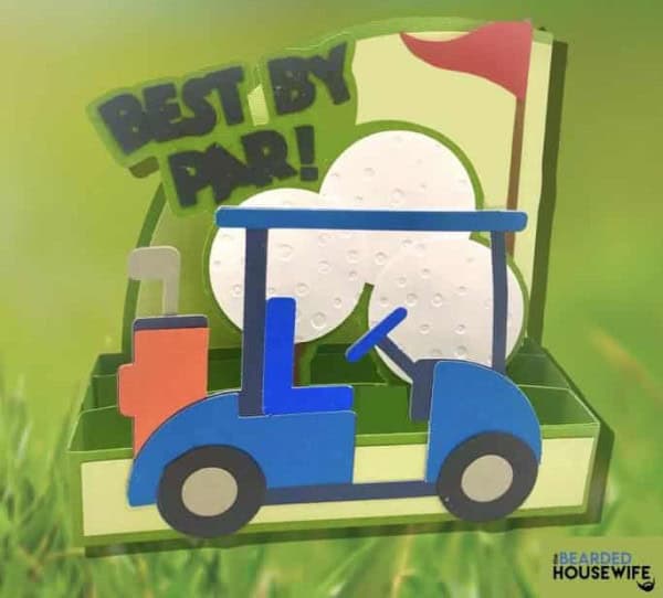 Best by Par golf themed Father's Day card by the Bearded Housewife