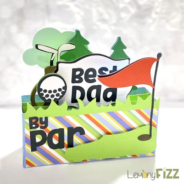 Best dad by par father's day box card by lemony fizz