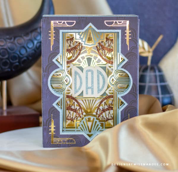 father's day art deco paper art scene by Miss Mandee