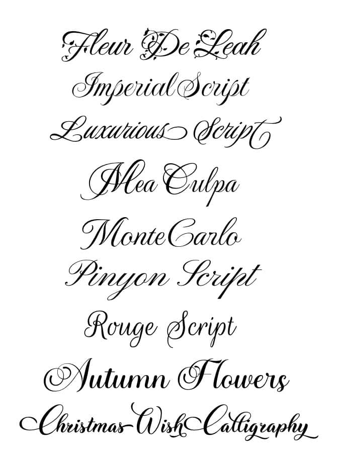 free script fonts for creating interwoven monograms