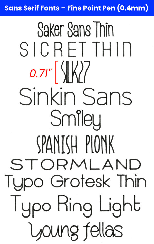 scanned image of thin sans serif fonts written with a fine point Cricut Pen (3 of 3)