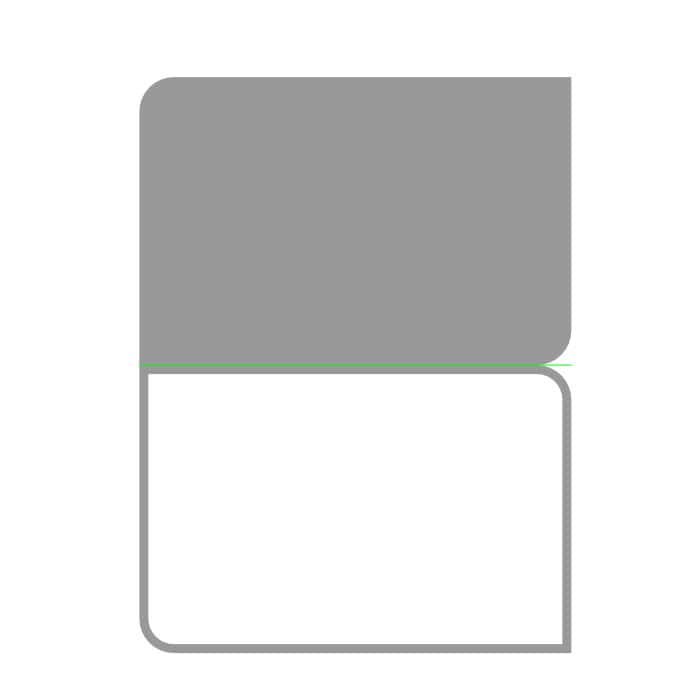 preview images of a 6x4 blank card base with opposing rounded corners (ie a squircle)